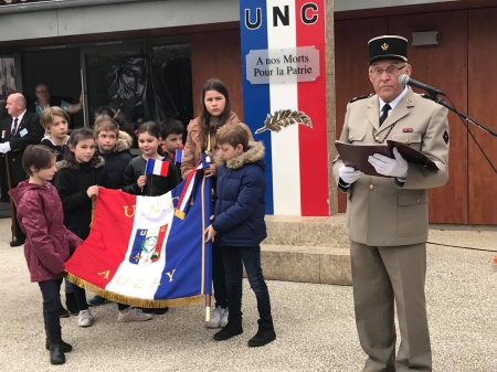 remise drapeau OPEX SOLDAT DE FRANCE AUZAY